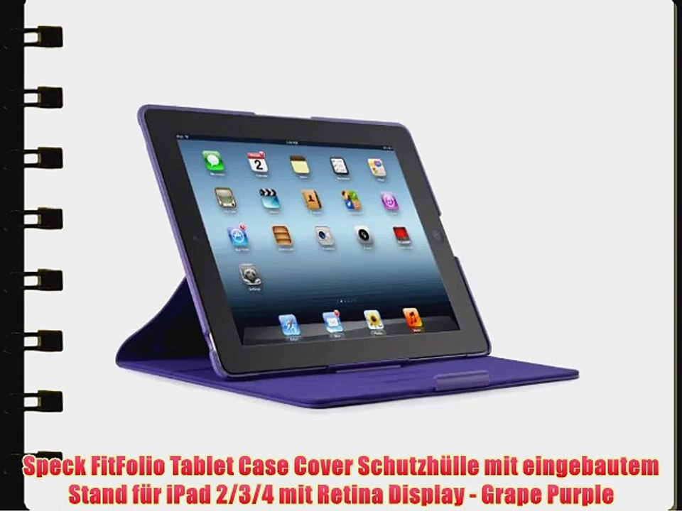 Speck FitFolio Tablet Case Cover Schutzh?lle mit eingebautem Stand f?r iPad 2/3/4 mit Retina