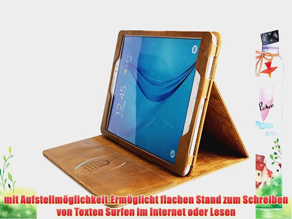 boriyuan Echt Ledertasche Case Schutz H?lle Ultra Slim Cover f?r Samsung Galaxy Tab A 9.7 T550N/T555N