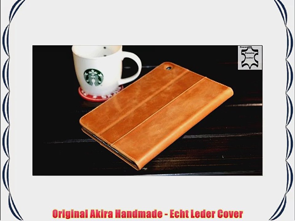 Original Akira Hand Made Echt Leder iPad Mini Cover Handgemacht Case Schutzh?lle Etui Flip