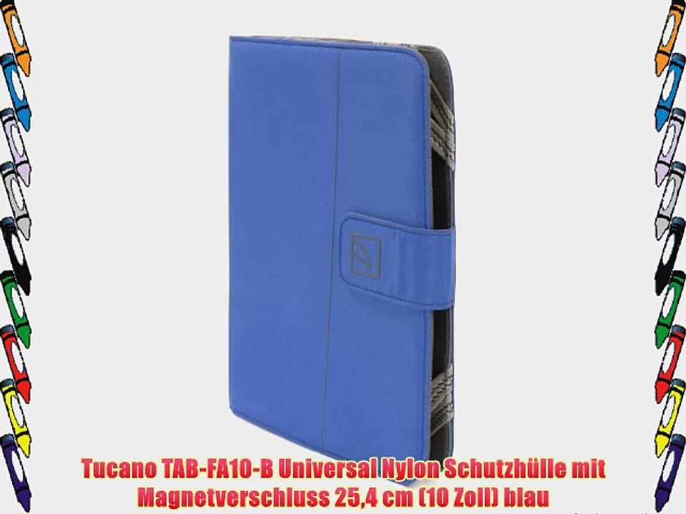 Tucano TAB-FA10-B Universal Nylon Schutzh?lle mit Magnetverschluss 254 cm (10 Zoll) blau