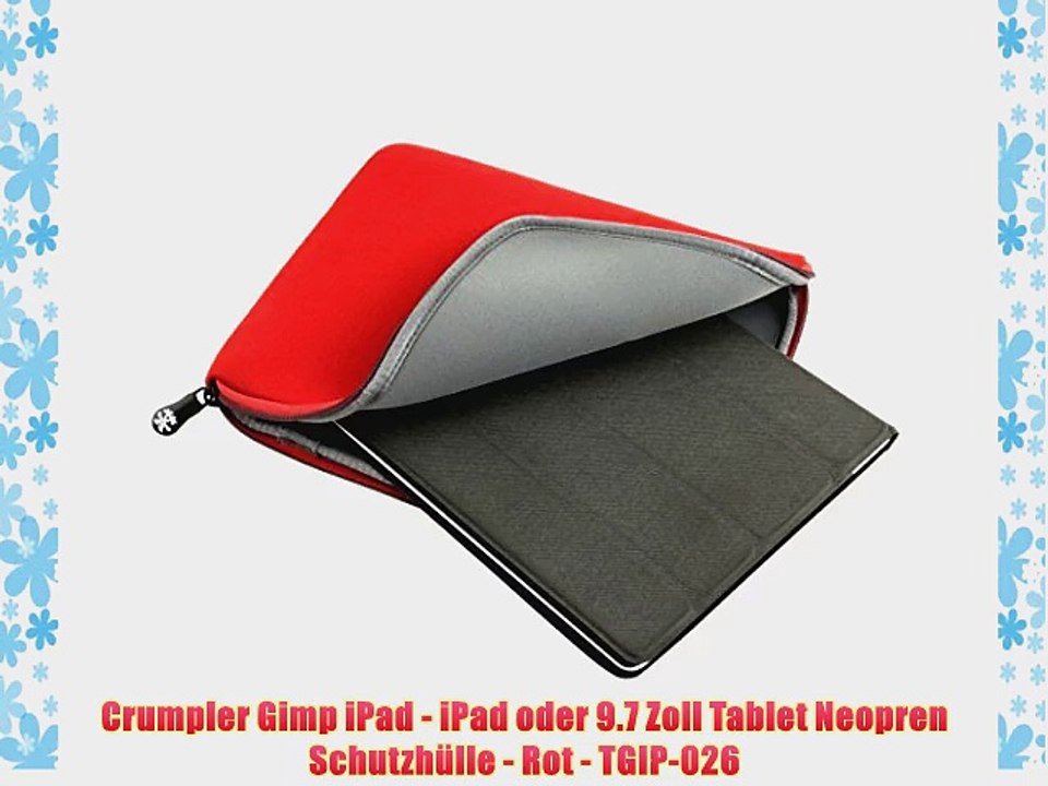 Crumpler Gimp iPad - iPad oder 9.7 Zoll Tablet Neopren Schutzh?lle - Rot - TGIP-026