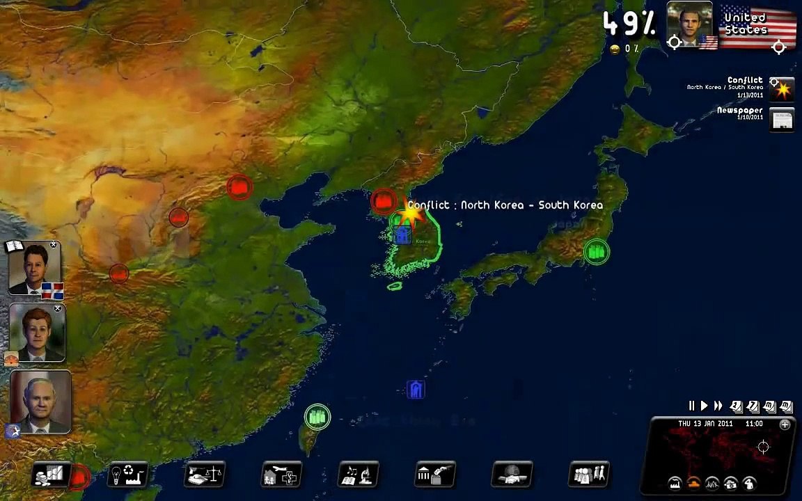 North Korea  conflict - Rulers of Nations Geopolitical Simulator 2