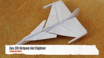 How to make an JAS 39 Gripen Jet Fighter Paper Plane