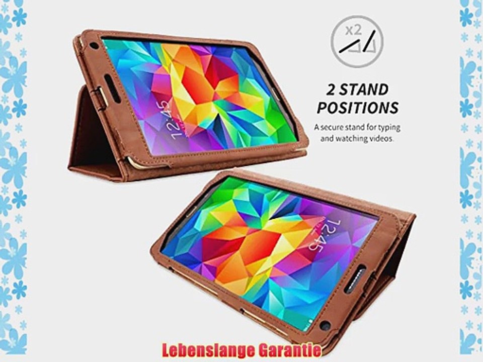 Snugg? Galaxy Tab S 8.4 H?lle (Braun) - Smart Case mit lebenslanger Garantie