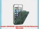 Decoded - D3IPO5FC2GN - Apple iPhone 5/5S Leder Flipcase Kreuz H?lle in Gr?n