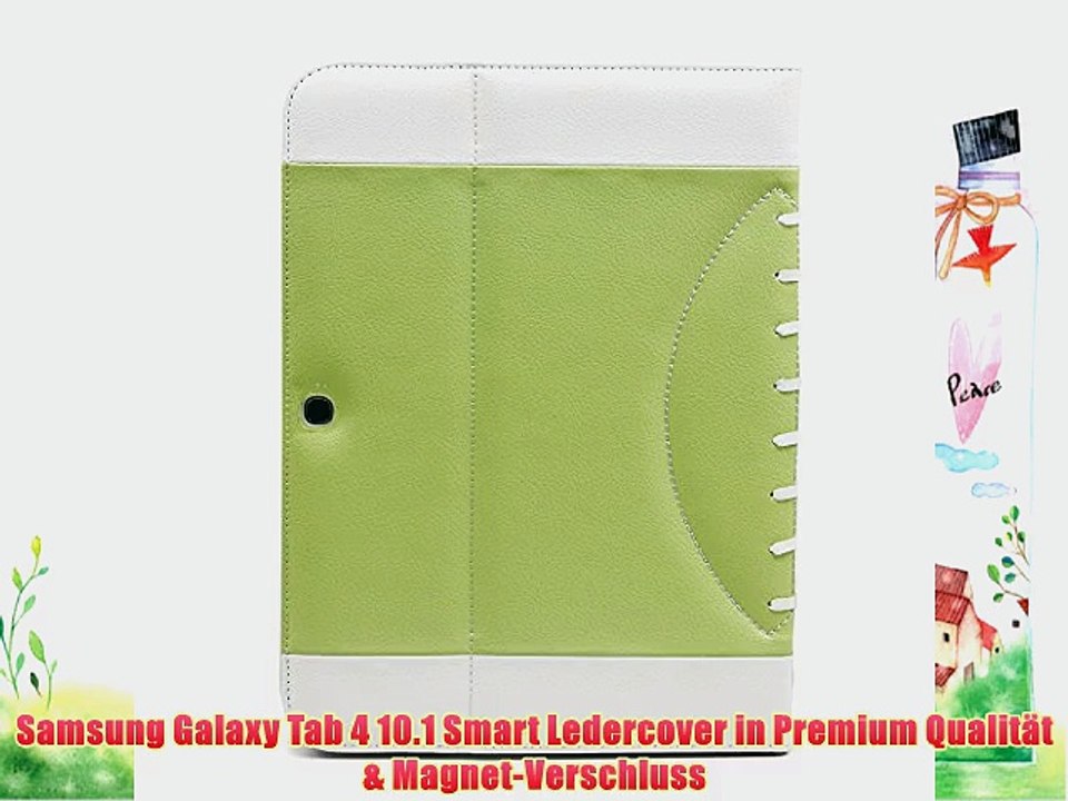Edle noratio Samsung Galaxy Tab 4 10.1 H?lle - Smart Cover - Leder Schutz H?lle im Football