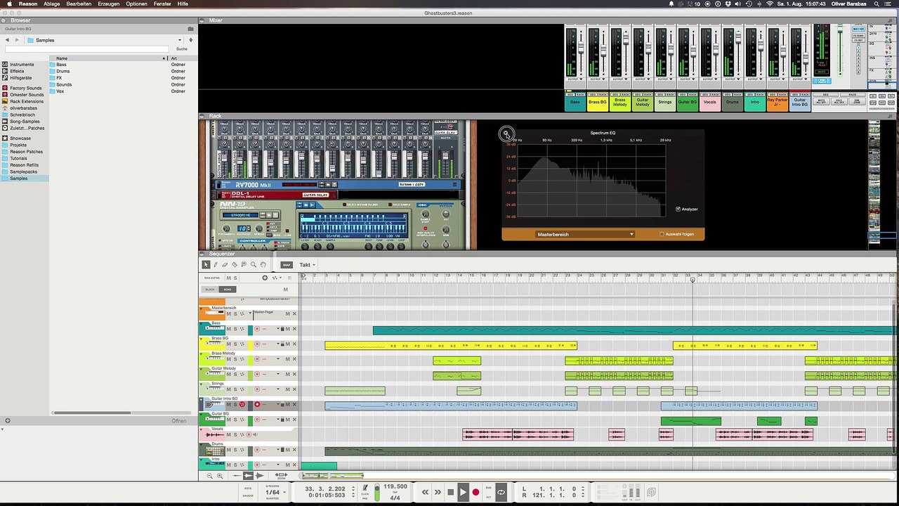 Ghostbusters Theme Remake in Propellerhead Reason 8