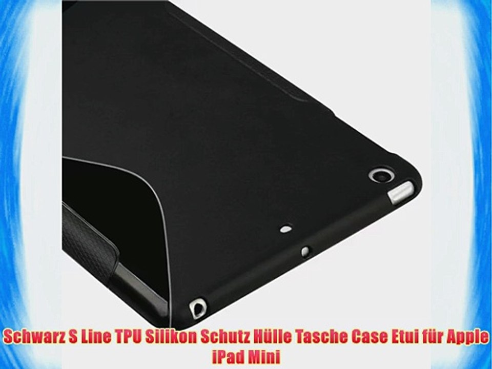 Schwarz S Line TPU Silikon Schutz H?lle Tasche Case Etui f?r Apple iPad Mini