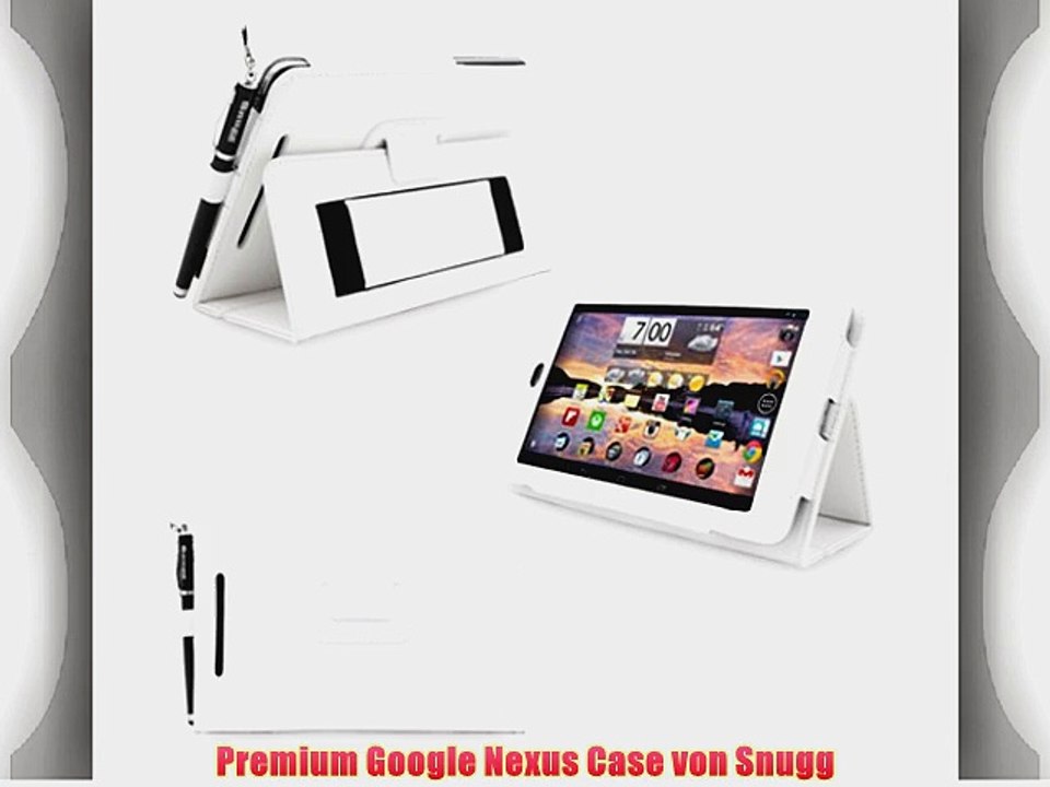 Snugg Nexus 7 H?lle (Wei?) - Smart Case mit lebenslanger Garantie   Standfunktion f?r Google