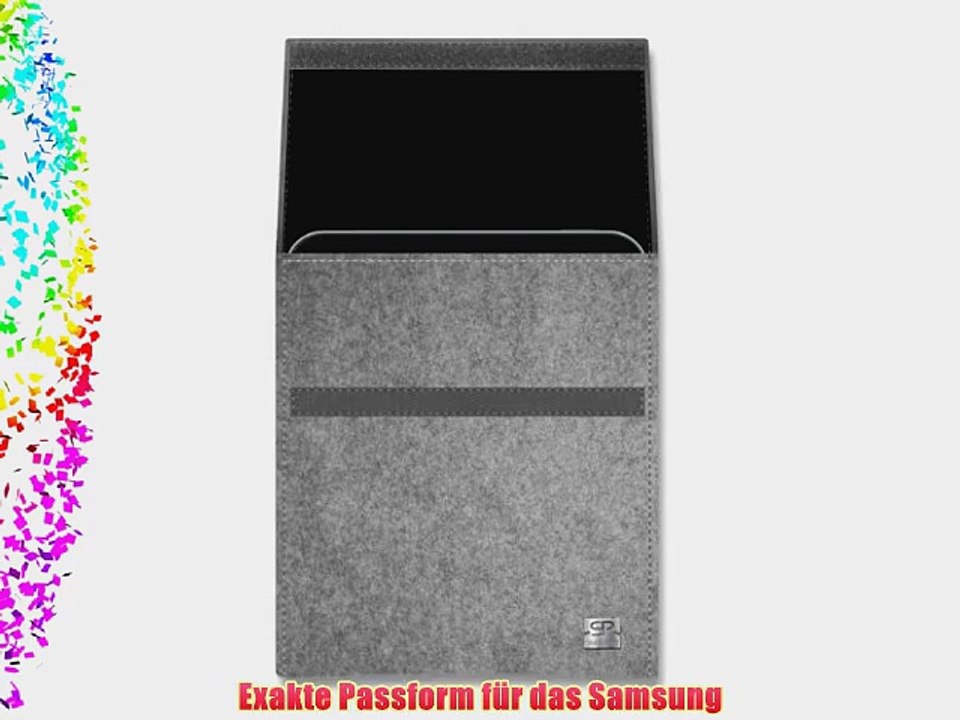 SIMON PIKE Case H?lle Atlanta V grau f?r Samsung Galaxy Note 8.0 aus Filz