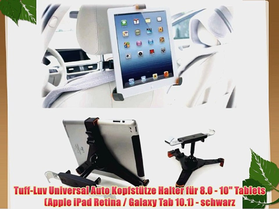 Tuff-Luv Universal Auto Kopfst?tze Halter f?r 8.0 - 10 Tablets (Apple iPad Retina / Galaxy