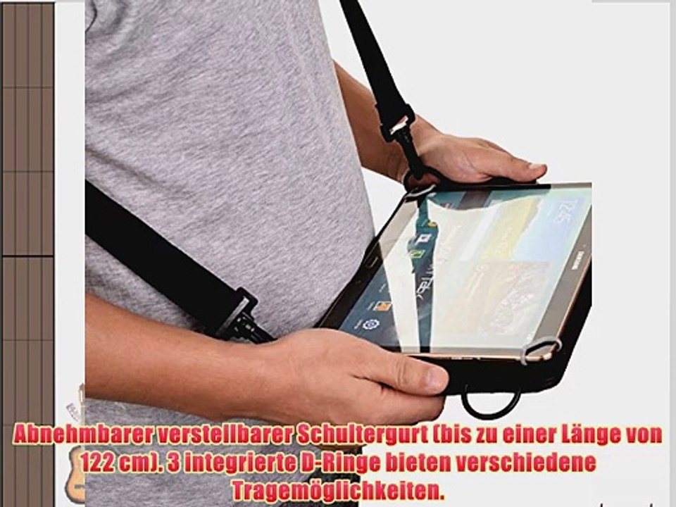 Cooper Cases(TM) Magic Carry Samsung Galaxy Tab 4 10.1 LTE (T535) Tablet Folioh?lle mit Schultergurt