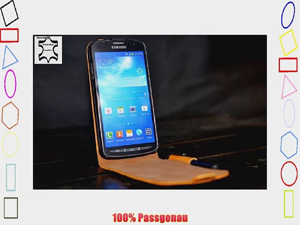 Original Akira Hand Made Echt Leder Samsung Galaxy S4 Active Cover Handgemacht Case Schutzh?lle
