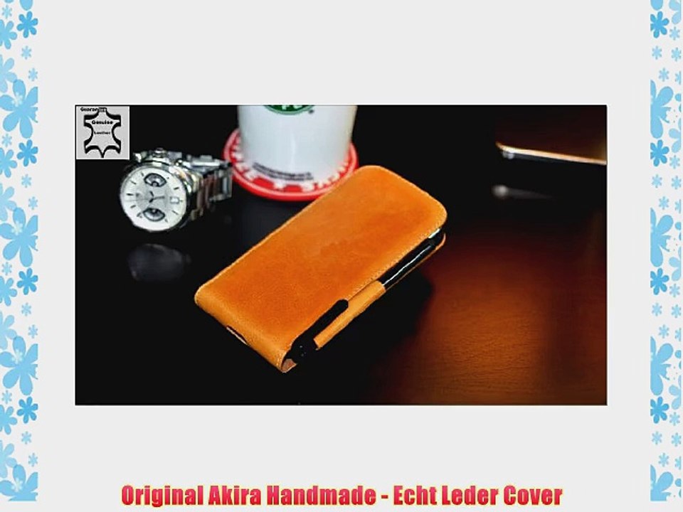 Original Akira Hand Made Echt Leder Samsung Galaxy S4 Mini Cover Handgemacht Case Schutzh?lle