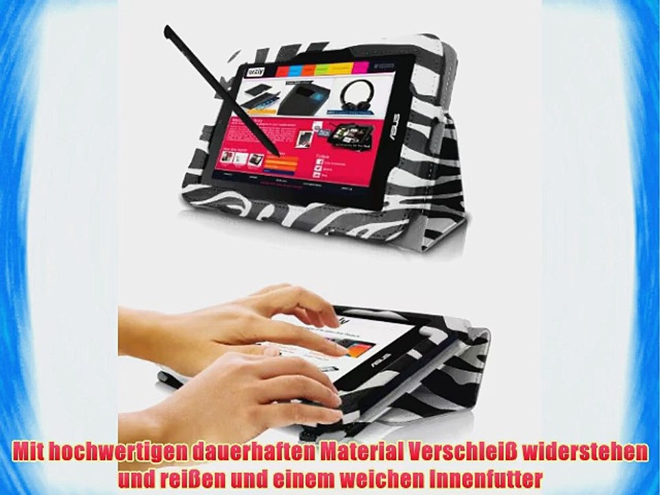 ORZLY? - ASUS VIVO TAB NOTE-8 Tablet Case / Schutzh?lle mit integrierter Standfunktion in ZEBRA