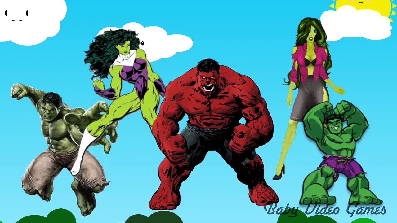 Hulk Kids Cartoon Songs Nursery Rhymes for Children Daddy Finger Family Song