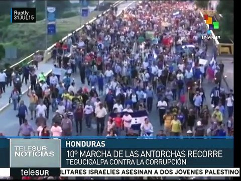 Honduras: décima marcha de las antorchas recorre calles de la capital