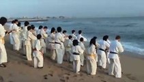 Seoraksan Buddha Karate Kyokushin training in SokCho South Korea