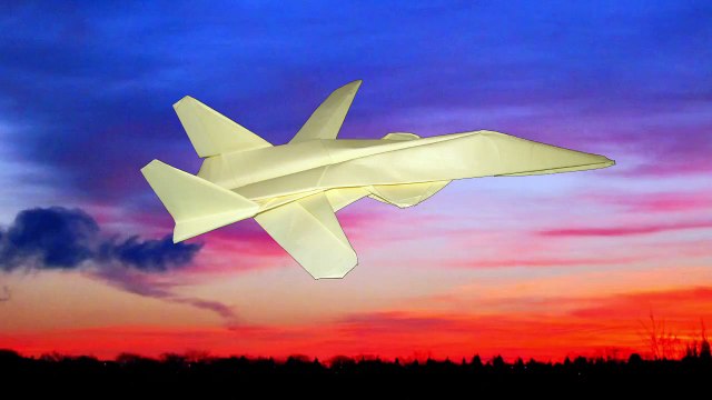 Origami Planes - Sukhoi SU-47 Berkut with no cuts and no glue