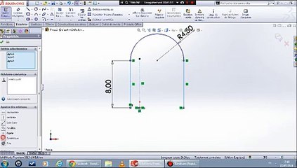 Fonction balayer a l'aide d'un courbe projeté sur solidworks