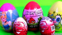 Disney Cars 2 Kinder Egg Toy Surprise Angry Birds Easter Egg Spongebob Squarepants Holiday Edition