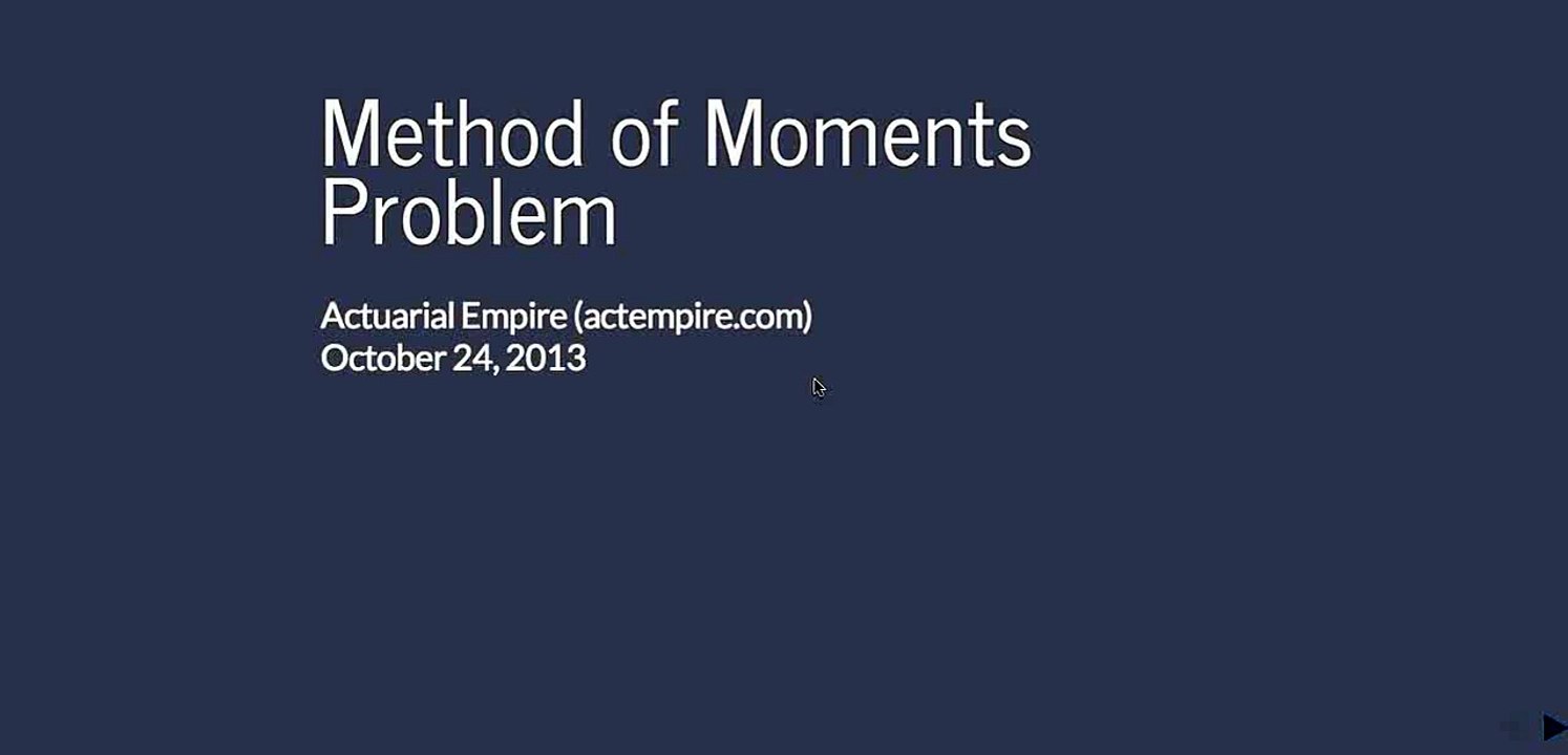 Method of Moments Problem