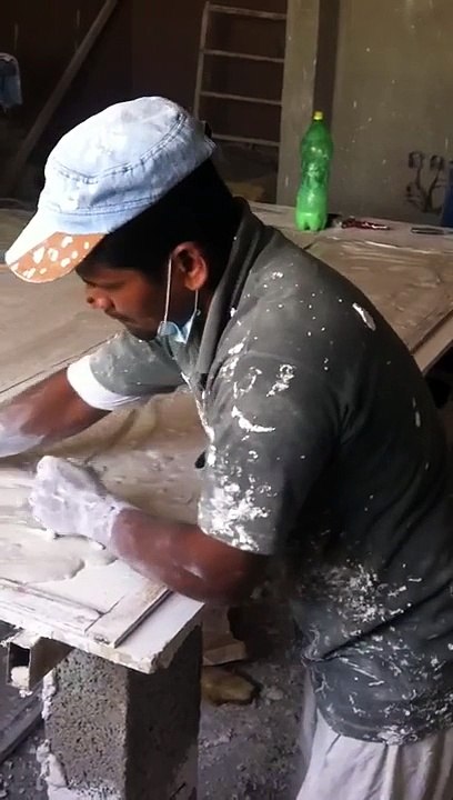 طريقة عمل بلاطة الجبس  How to make gypsum board