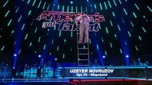 America's Got Talent 2015 S10E09 Judge Cuts - Uzeyer Novruzov Ladder Acrobat