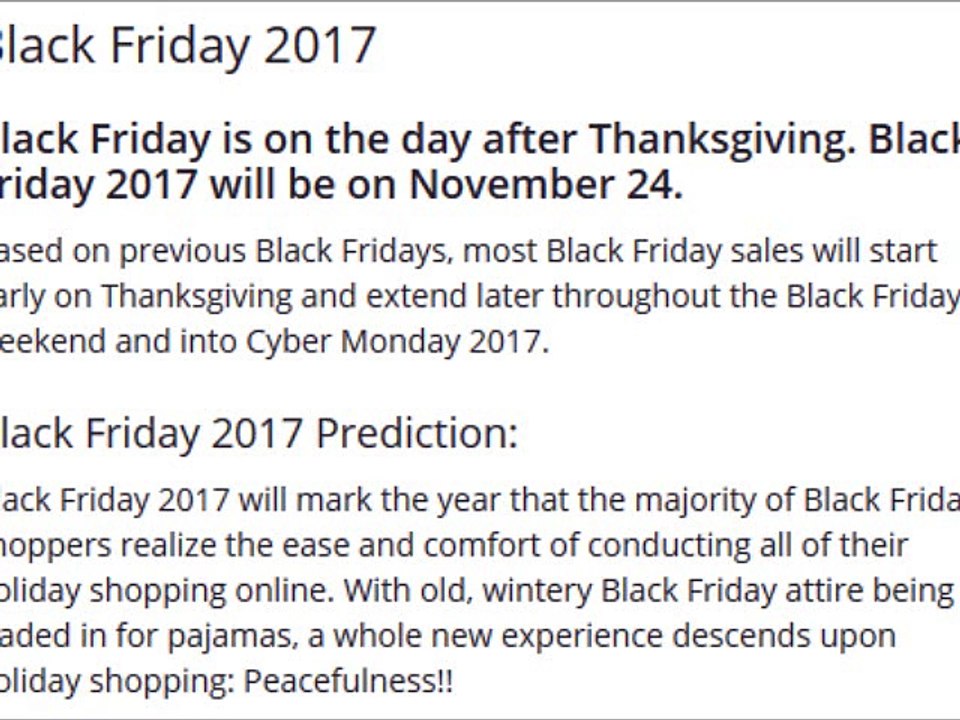 Black Friday 2017