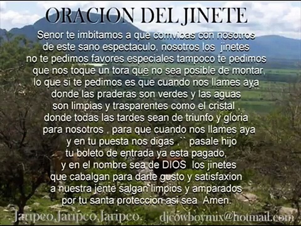 LA ORACION DEL JINETE