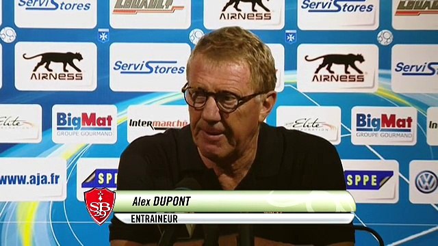 Réaction d'Alex Dupont après AJ Auxerre - Stade Brestois 29