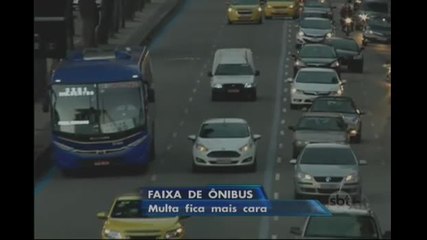 Trafegar em corredores de ônibus vira infração gravíssima