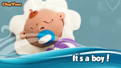 Its a boy - Polymer clay tutorial  طفل رضيع - تشكيل صلصال للأطفال