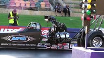 Aaron Hambridge Top Alcohol drag race crash -v- Steven Ham - Perth Motorplex 30.01.2010