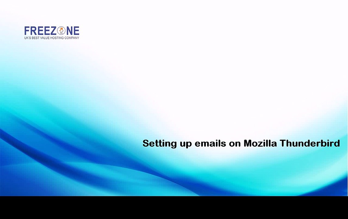 How to set up an email account in Mozilla Thunderbird