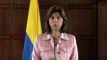 Rueda de prensa de la Canciller María Ángela Holguín sobre la visita del Presidente de Venezuela