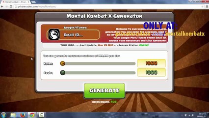 Mortal Kombat X Souls, Koins Generator