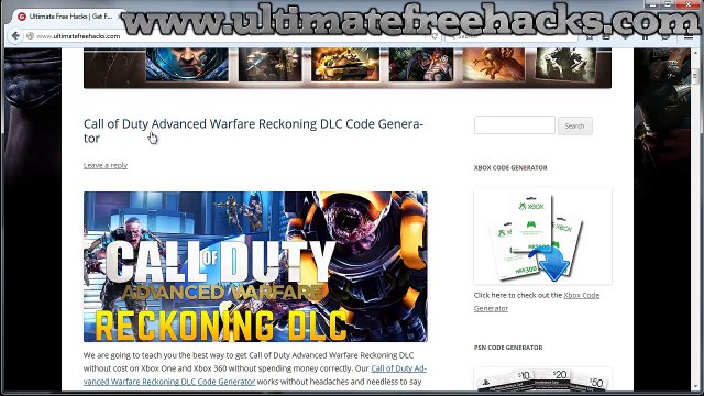 How to GetCall of Duty Advanced Warfare Reckoning DLC Codes Free Giveaway