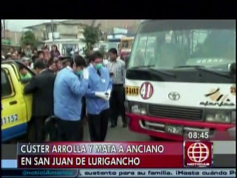 San Juan de Lurigancho: Anciano murió atropellado por cúster en Av. Wiesse