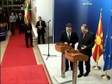 Press point with PM of the former Yugoslav Republic of Macedonia