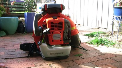 First look, start up and operation of the Husqvarna 580BTS backpack blower