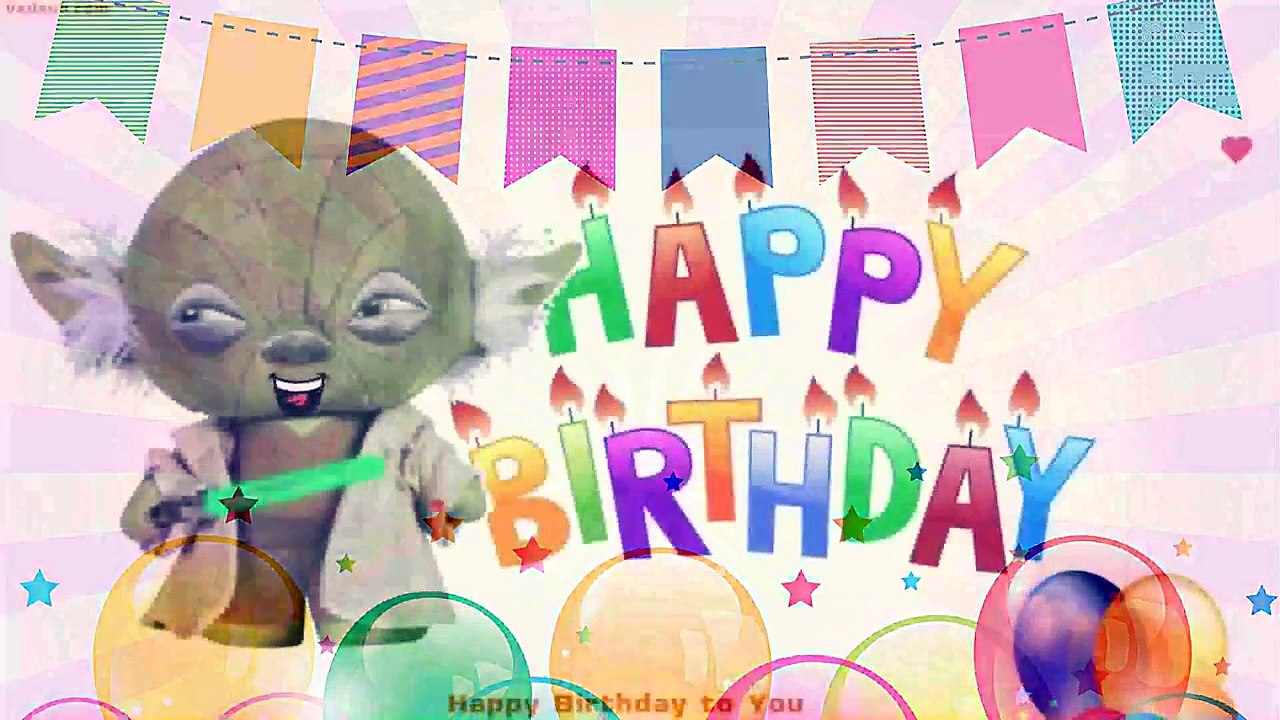Happy Birthday Song Funko Yoda Fabrikations | Children Songs Nursery Rhymes and Kids Songs