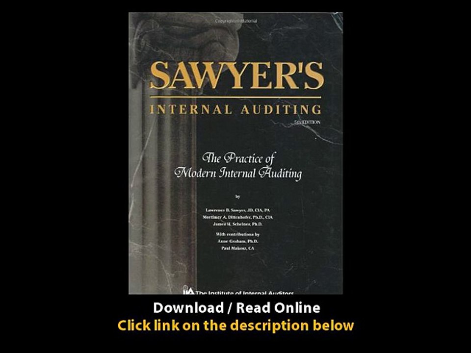 [Download PDF] Sawyers Internal Auditing The Practice of Modern Internal Auditing