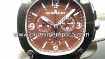Swiss replica watches replica Burberry Britain Chrono 45mm SS Brown Dial on SS Bracelet RONDA Quartz