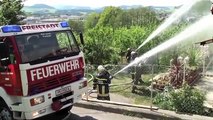 Acht Feuerwehren im Einsatz bei Brand eines Hauses