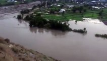 Flood in Chitral, the river becomes like a Dam