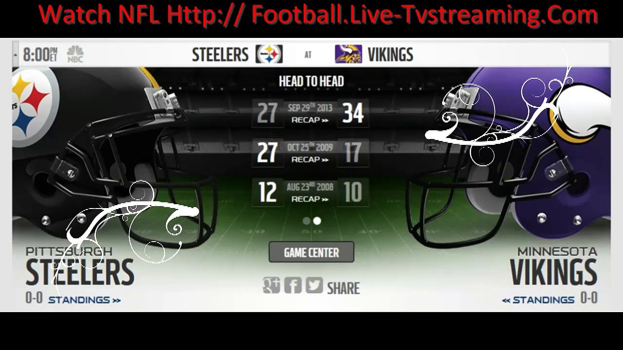 Watch Minnesota Vikings vs. Pittsburgh Steelers...
