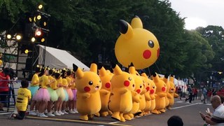 Pokemon Pikachu Dance Parade (Yokohama, Japan) so funny,so cute 1st August 2015