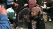 Red Sox Players Bring World Series Trophy to Dana-Farber | Dana-Farber Cancer Institute