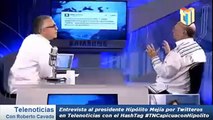 Entrevista al Pte. Hipólito Mejía por Twitteros en Telenoticias con Roberto Cavada